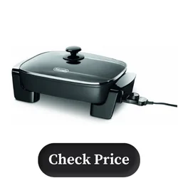 De'Longhi Electric Skillet with Tempered Glass Lid